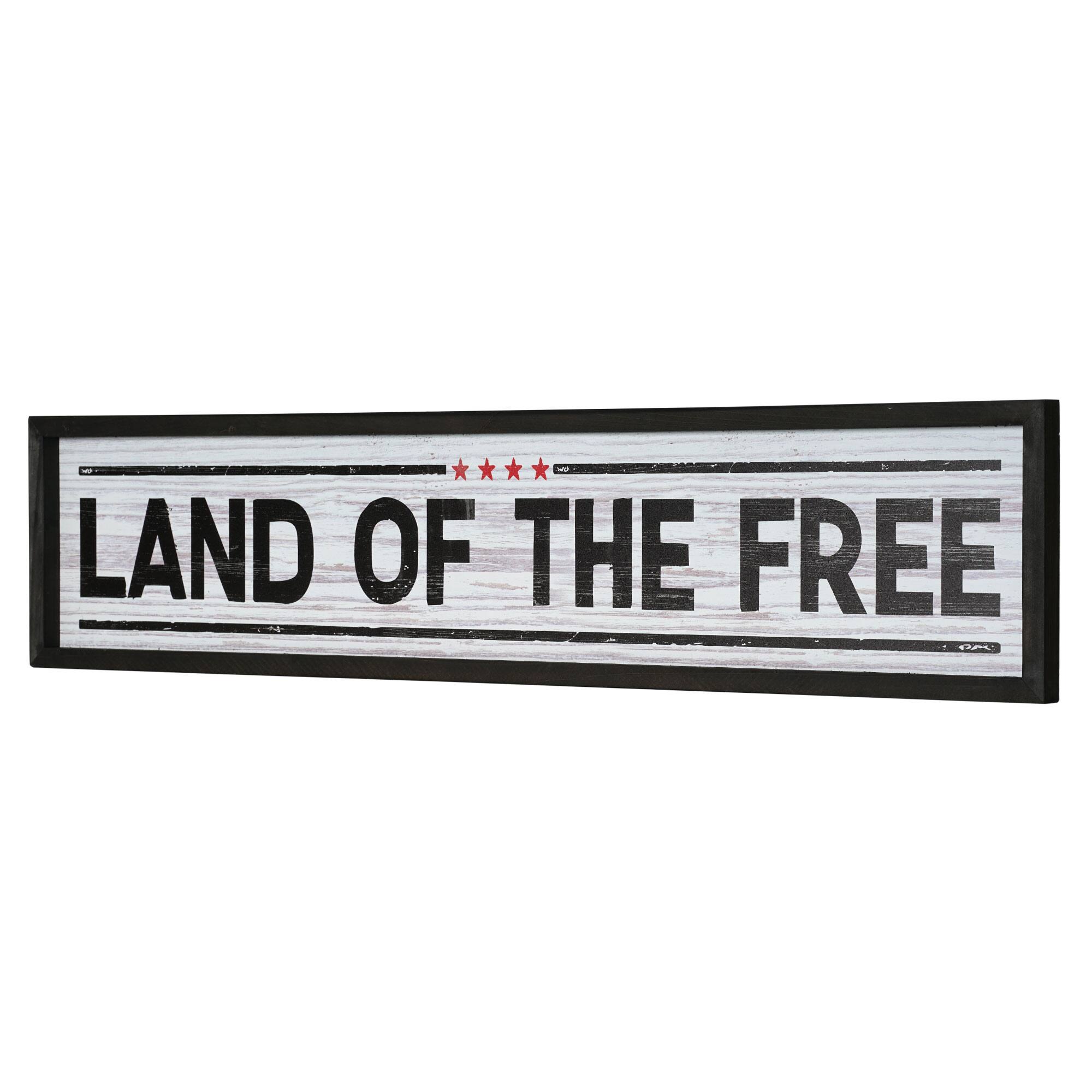 American Art Décor™ 36" Land Of The Free Novelty Wall Sign